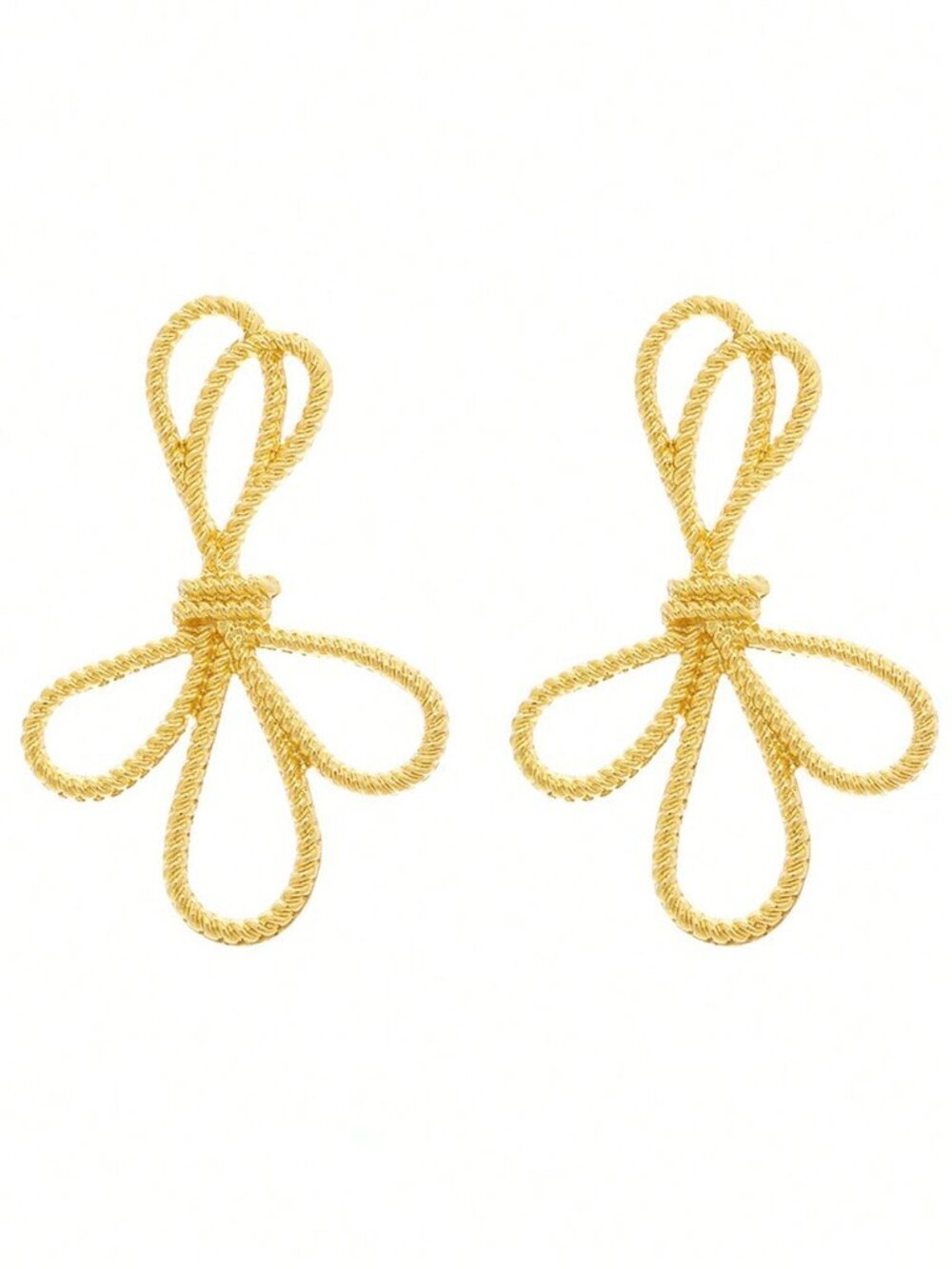 Gold Sexy Women's Bow Knot Earrings - Picture 2 of 2